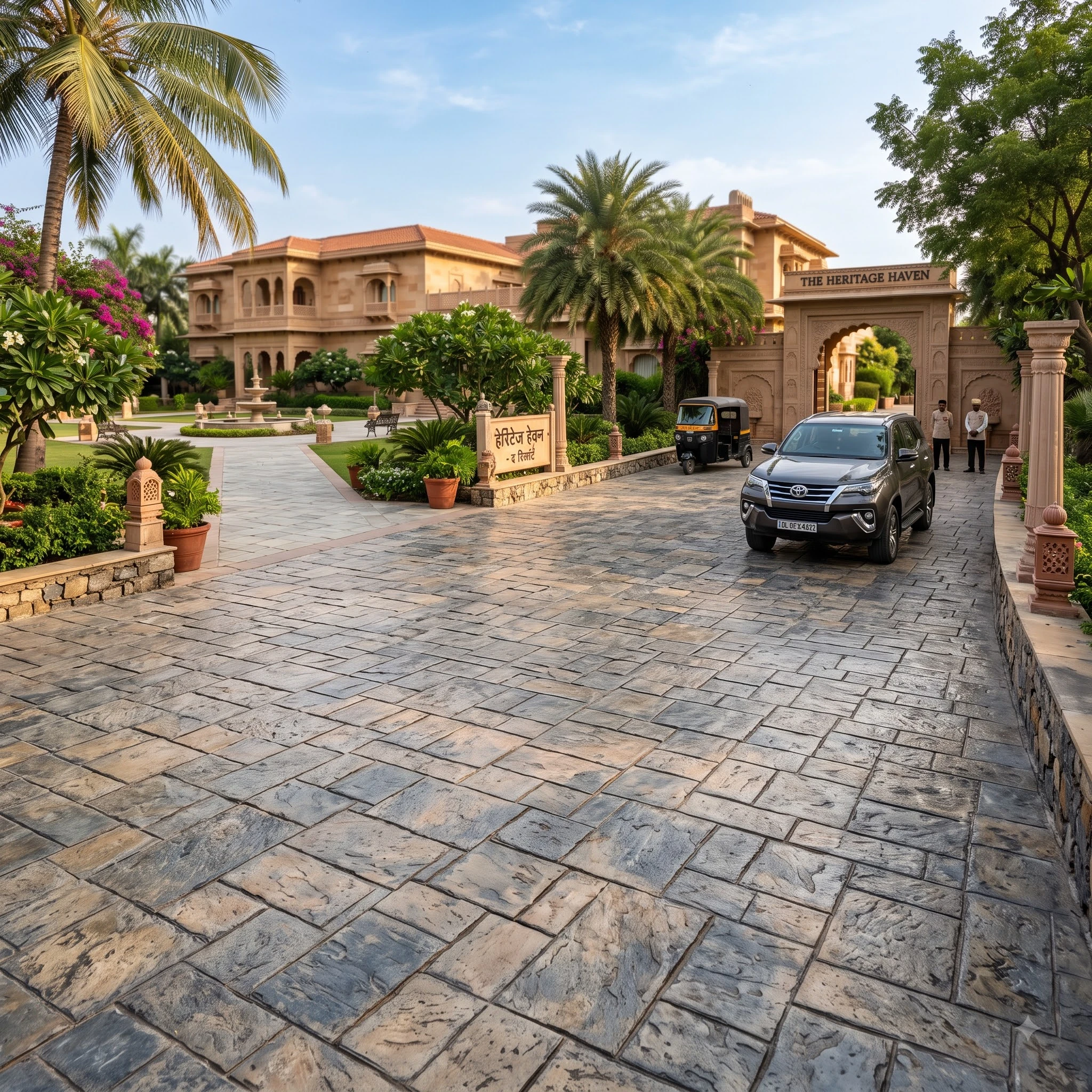 Ashlar Slate Concrete Flooring
