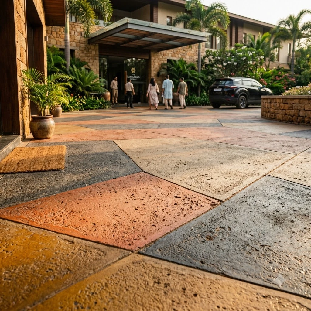Color Blocked Concrete Flooring - Image 3
