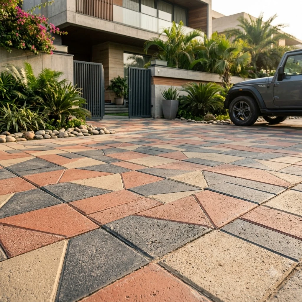 Color Blocked Concrete Flooring - Image 2