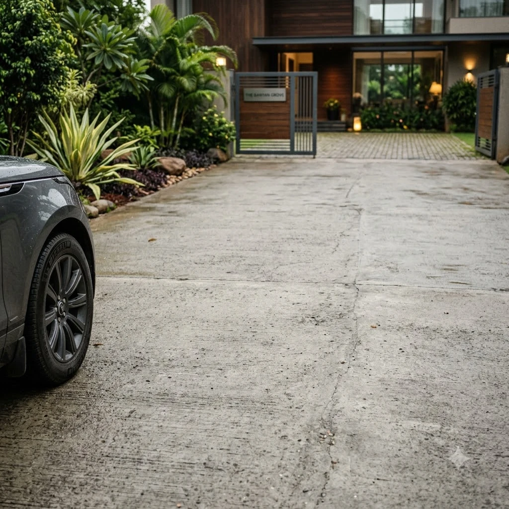 Natural Grey Plain Concrete Flooring