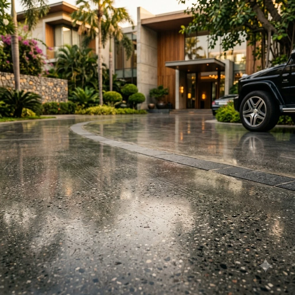 Nickel Grey Polished Concrete Flooring