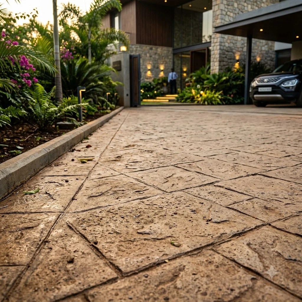 Sand Stamped Concrete Flooring