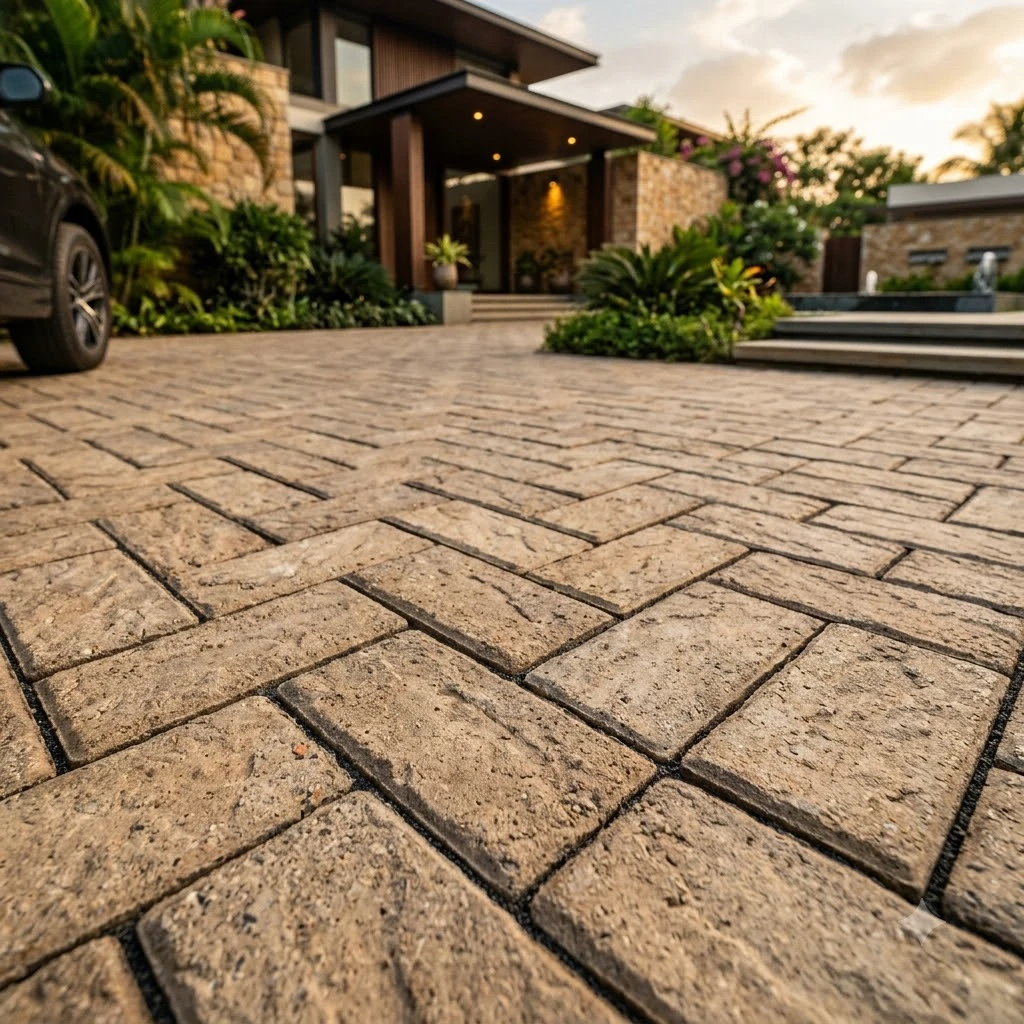 Sonora Tan Paver Concrete Flooring - Image 2