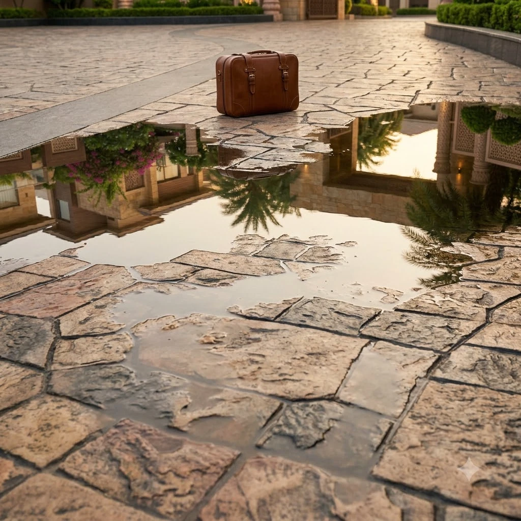 Random Stone Stamped Concrete Flooring - Image 3