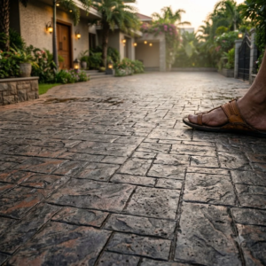 Textured Stamped Concrete Flooring